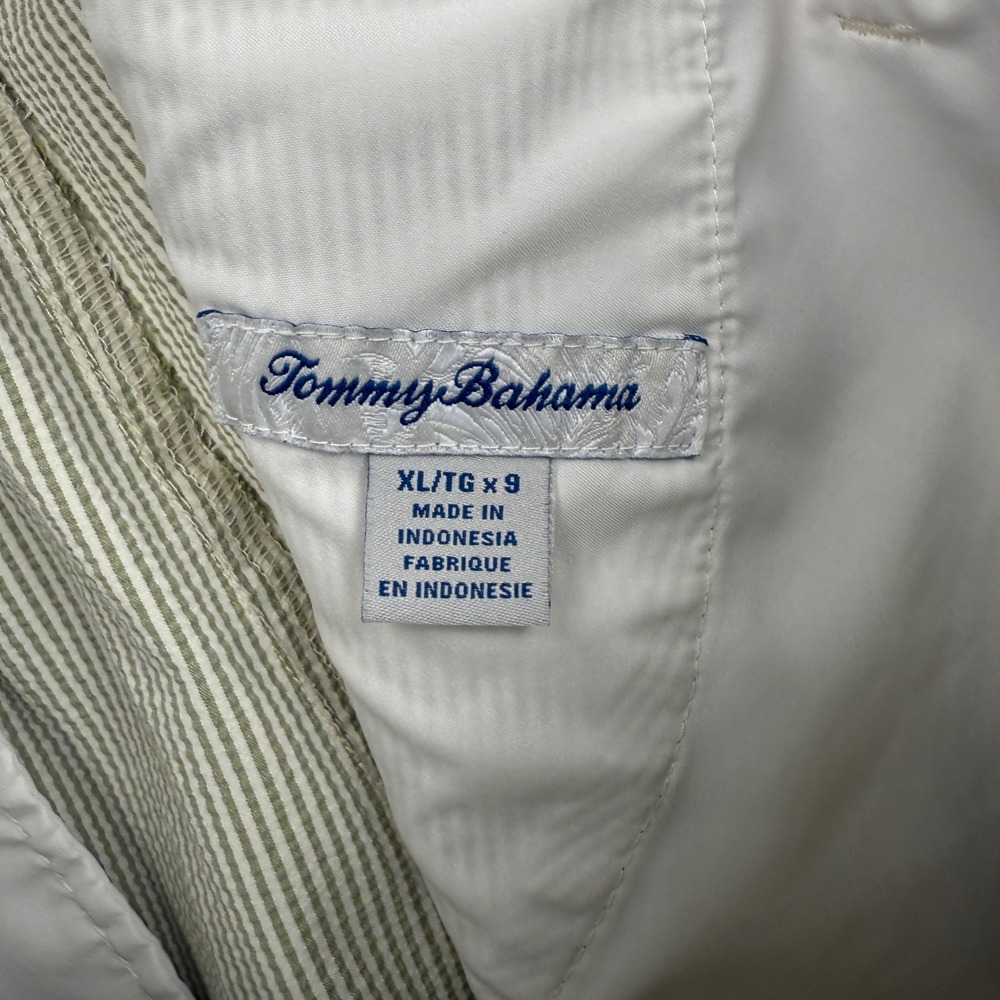 Tommy Bahama Nova Wave Sand Stripe 9 Shorts Mens XL Palm Green ST890044 New - Picture 3 of 13